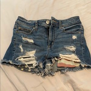 American Eagle Jean flag patriotic shorts